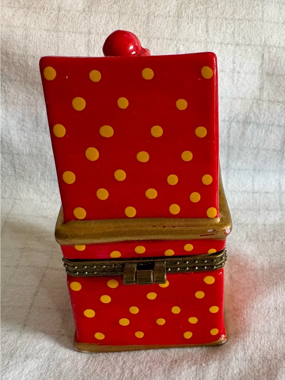 Vintage Ceramic Clown Small Trinket Box